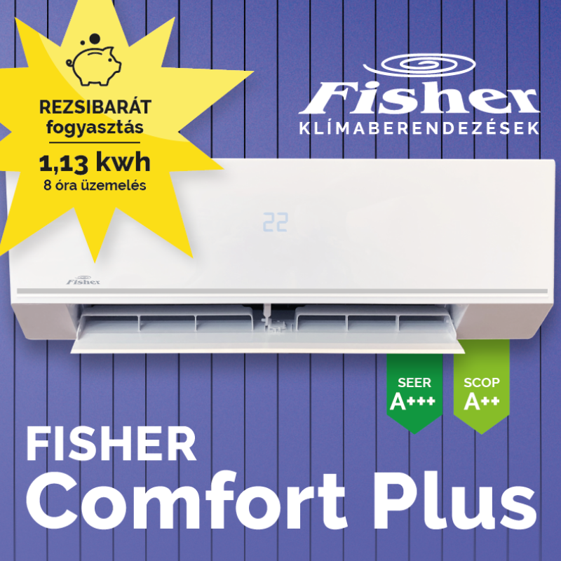 Fisher FSAIF-CP-121AE3 / FSOAIF-CP-121AE3 Comfort Plus (kültéri + beltéri egység) Oldalfali split klíma 3,5 kW - Image 2