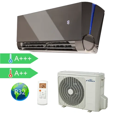 Fisher Art FSAUIF-Art-123AE3-B/FSOAIF-Art-123AE3 oldalfali mono split klíma 3,5 kW Antracit